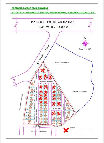 Hyderabad, Farm & Garden, INR 600000,  Exclusive HMDA Layout &ndash; Premium Open Plots For Sale - Jafferpally Village, Parigi Mandal