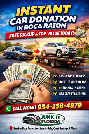 Miami, Automotive, Instant Car Donation In Boca Raton &ndash; Get Top Value & Free Pickup Today!