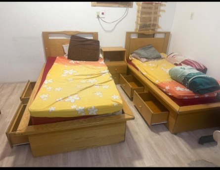 Dammam, Furniture, SAR 350,  2 Pc Single Bed Cot With Draws For Sale