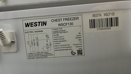 Muharraq, Electronics, BHD 55,  Westin Chest Freezer 98 L In Great Condition