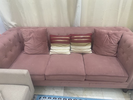 Manama, Furniture, BHD 320,  Modern Sofa Set + Swivel Chair + Recliner + Wooden Swing | Excellent Conditio