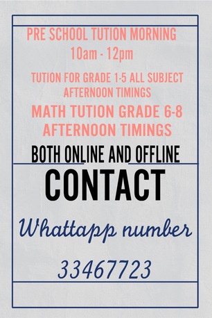 Saar, Lessons Offered, Preschool Tution And Tution For CBSC