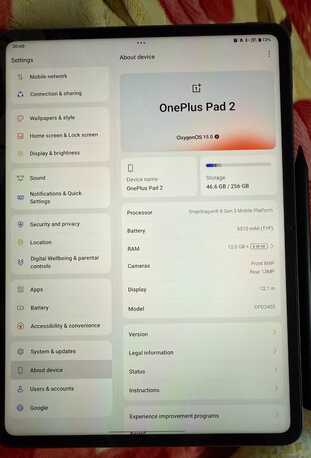 Riyadh, Mobile Phones, SAR 1599,  OnePlus Pad 2 | 12GB | 256GB | Nimbus Gray With OnePlus Stylo 2 Pencil