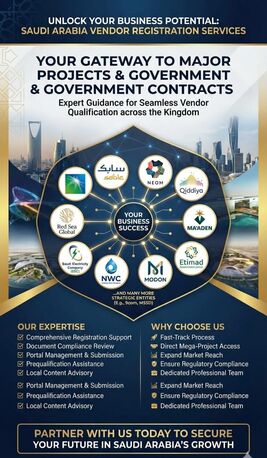 Dammam, Business, Vendor Registration - ISO Approvals - Business Consultancy
