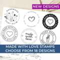USD 8,  Handmade With Love Stamp Custom Business Branding Stamp