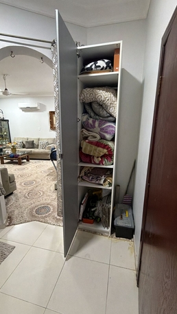 Dammam, Furniture, SAR 200,  Single Door White Cupboard With Mirror On Door. In Perfect Condition.