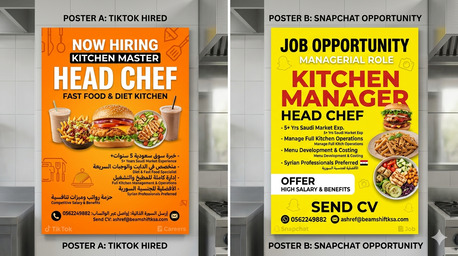 Hofuf, Jobs, Want A Chef For Fast Food And Diet Food