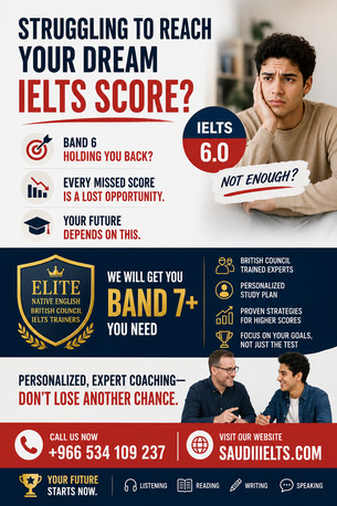 Al Khobar Al Shamalia, Lessons Offered, Achieve Your Band 7 And Beyond&mdash;Your IELTS Success Starts Today.