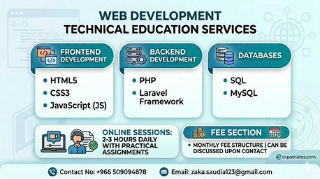 Riyadh, Software Development, Web Development Technical Education Services