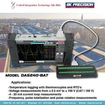 Kuala Lumpur, Industrial Machinery, DAS240-BAT PORTABLE DATA LOGGER