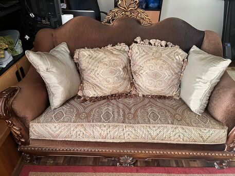 Riyadh, Furniture, SAR 3500,  Reduced!! Sofas Olive-light Brown Bohemian Style