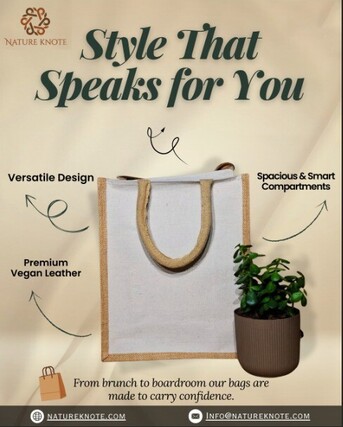 Lucknow, Business, Elegant & Eco-Friendly Two-Tone Jute Gift Bags