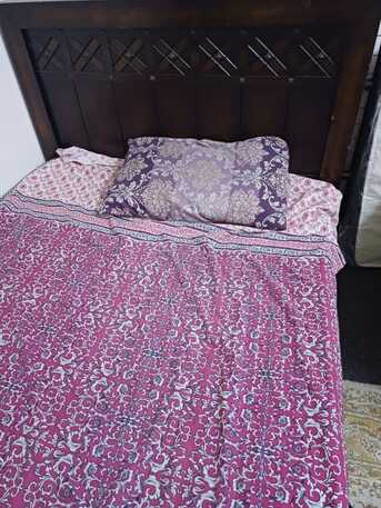Dammam, Furniture, SAR 90,  Wood Bed With Matteres 90
