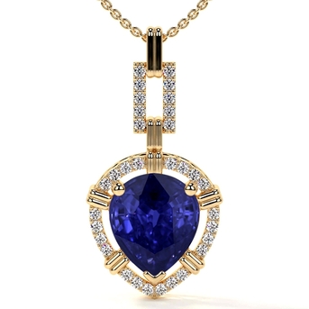 New York, Jewelry, USD 5561,  4.90cts. Natural Tanzanite Necklace Online At Best Prices