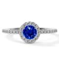 USD 1291,  Shop 0.93cttw Lab Sapphire Diamond Rings For Sale At GemsNY