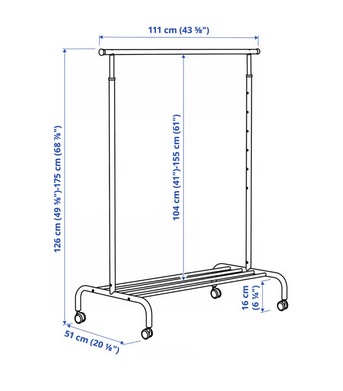 Khobar, Clothing & Accessories, SAR 100,  Clothes Rack (white)