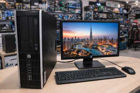 Manama, Electronics, BHD 88,  HP Core I7 - Computer Set Speed 3.30Ghz 8GB RAM | 500GB SSD Win 11 Pro 19&prime;&prime; HD Monitor -