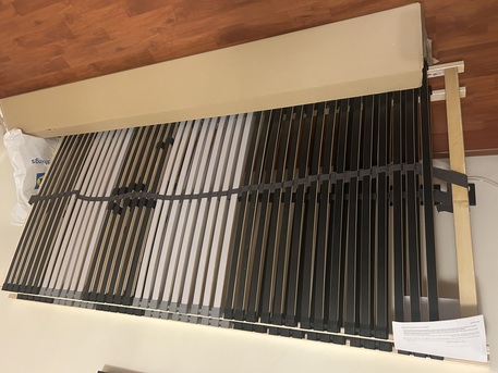 Riyadh, Furniture, SAR 800,  IKEA Bed 90x200 Wooden Slot (new)