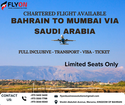 Manama, Travel, Chartered Flights Are Available From Bahrain To Mumbai Via Dammam