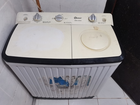 Jubail, Household Items, SAR 600,  Washin Machine, A Kitchen Cabinet With A Marble Countertop, And A Portable Gas Stove