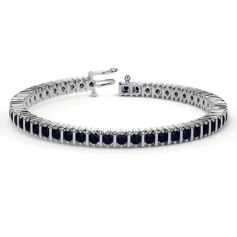 New York, Jewelry, USD 3037,  Buy Sapphire Tennis Bracelet &ndash; Classic 2mm Sapphire Line Bracelet