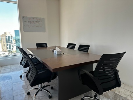 Al Seef, Offices, BHD 600,  92 Sq. Meter,  Modern Fully Furnished Office For Rent In Seef | High Floor | Prime Tower Location