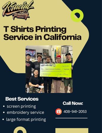 New York, Printing, T-shirts Printing Service In California