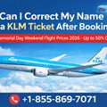 KLM Name Change Policy &ndash; Fix Ticket Name Errors Fast