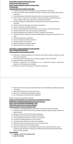 Riyadh, Job Seekers, QA/QC Civil Engineer/Inspector Having 5+ Years Of Experience.