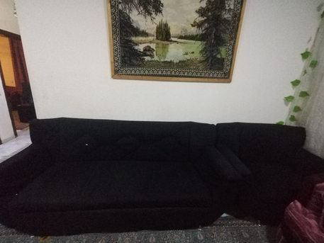Riyadh, Furniture, SAR 150,  Black Sofa Urgent Sale