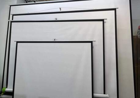 Manama, Computers, BHD 29,  New Box Pack Projector Screen 60",100",120" Tripod Stand/Wall Mounted Electric With Remote
