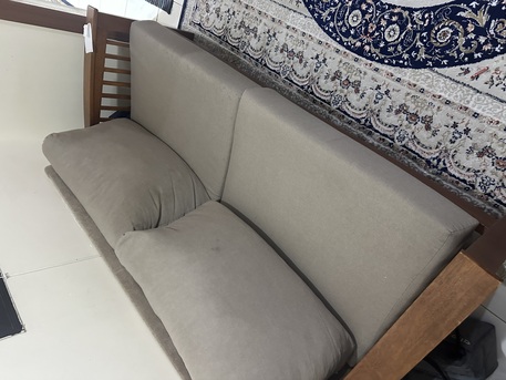 Jeddah, Furniture, SAR 600,  Single Cot & Wooden Sofa : 3 + 2 +1 Seater  For Sale