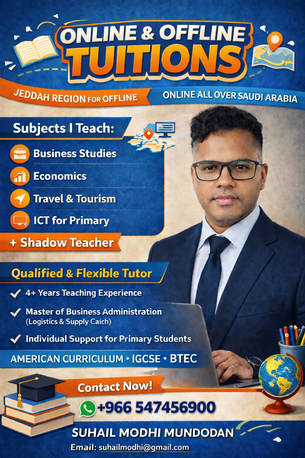 Jeddah, Lessons Offered, IGCSE & INTERNATIONAL - ONLINE & OFFLINE TUITIONS &ndash; JEDDAH & ALL OVER SAUDI ARABIA