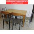 BHD 23,  ✅️Dining Table With 4 Chairs For Sale In Good Condition With Delivery