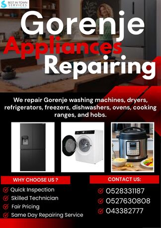 Dubai, Appliance Repair, GORENJE APPLIANCES REPAIRING SERVICE DUBAI
