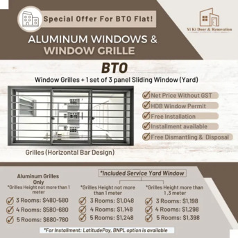 Singapore, Household Items, Stylish Aluminum Window Grilles For Safety And Design