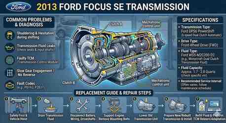 New York, Auto Parts, USD 500,  2013 Ford Focus SE Transmission: Problems, Specs & Replacement Guide
