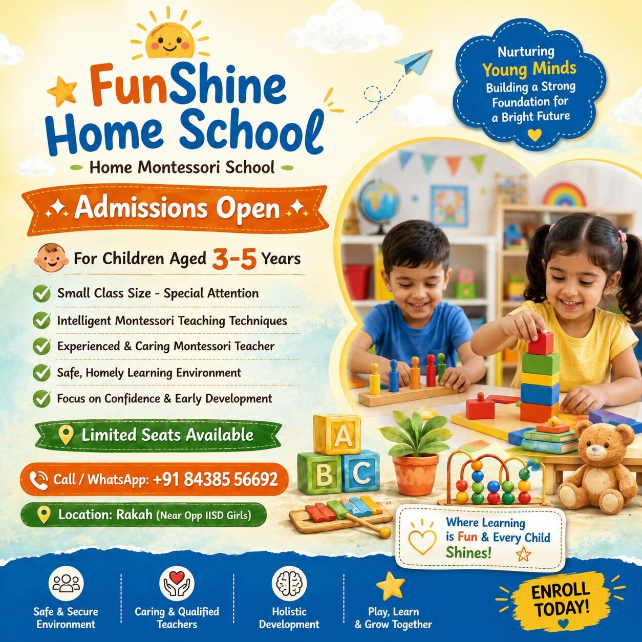 Al Rakah Al Shamaliyah, Daycare, Home School For PreKg, KG1 & KG2