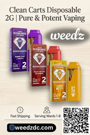 Washington DC, Electronics, USD 70,  Clean Carts Disposable 2G | Pure & Potent Vaping | Weedz DC