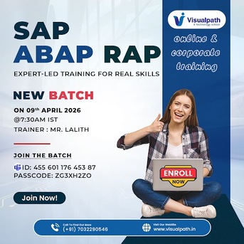 Hyderabad, Lessons Offered, SAP ABAP RAP  NEW BATCH Join Online On April 09th!