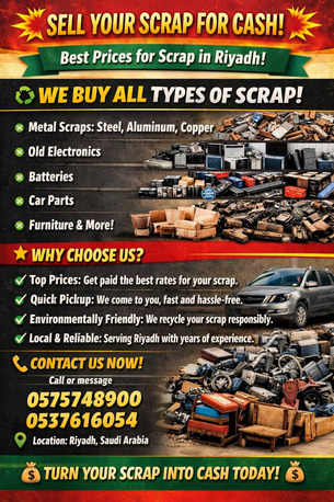 Al Wizarat, Items Wanted, We Are Buying All Types Of Scraps Materials 0575748900