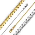 USD 107,  10K Solid Yellow Gold Box Chain Necklace