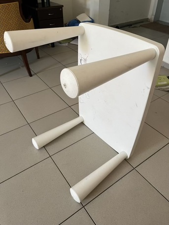 Al Rakah Al Shamaliyah, Baby & Kid Stuff, SAR 50,  Kids Plastic Table & Chair Set &ndash; White & Red, Sturdy & Attractive (Final Exit Sale)