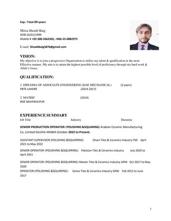 Jeddah, Job Seekers, Senior Production Machine Operator
