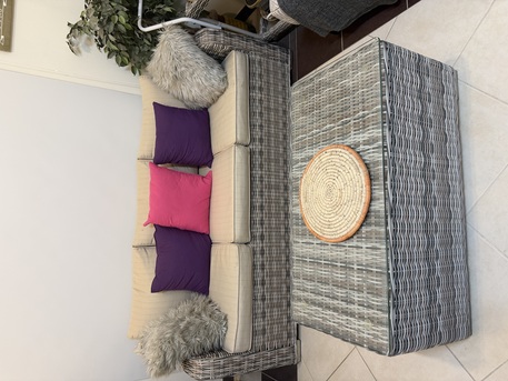 Al Narjis, Furniture, SAR 2100,  Outdoor 3 Seater Sofa , 1 Single Seat Chair, Coffee Table , Trolly , Foot Stool , Storage