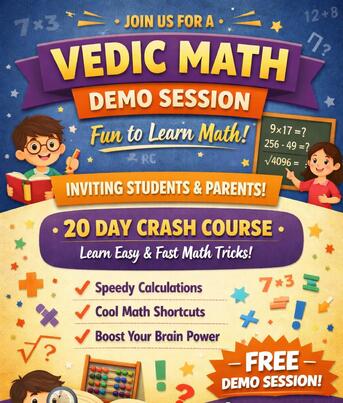 Riyadh, Lessons Offered, ✨ Vedic Maths &ndash; Learn Maths The Smart & Fun Way! ✨