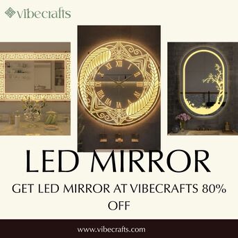 Noida, Household Items, INR 2600,  LED Mirror &ndash; Smart Lighting By Vibecrafts