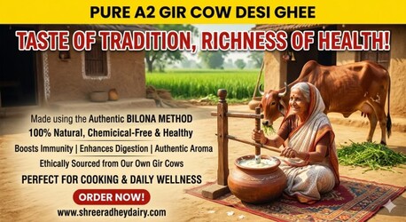 Mumbai, Food, INR 980,  Buy Pure A2 Gir Cow Desi Ghee Online | Shree Radhey Dairy