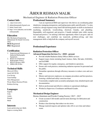 Riyadh, Job Seekers, Mechanical Engineer