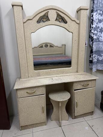 Al Thuqbah, Furniture, SAR 700,  Double Bed Set,  Drawing Room Fancy Table For Urgent Sale (Detail In Description)